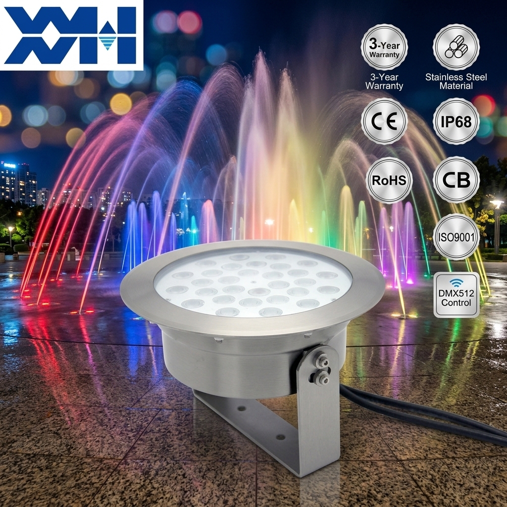 CE IP68 Anti-Corrosion SS316L Underwater Fountain Light - Ultimate Choice for Saltwater & Seafront Projects