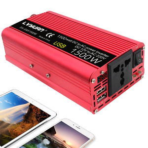 Convertisseur de courant automobile <span class=keywords><strong>Lvyuan</strong></span> <span class=keywords><strong>500W</strong></span> 1000W 12V 24V vers 110V 220V AC avec 2 ports USB et alarmes intelligentes - Product Image 2