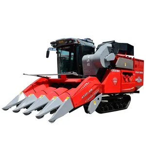 China made special custom 4 row Crawler corn combine harvester price maize harvesting machine