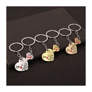 Vintage Alloy Metal Heart Shaped Couple <b>Keychain</b> Valentine's Day Gifts Keyrings Lover Bag Pendants <b>Keychain</b> Wedding Gifts - Product Image 1