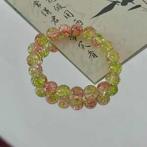 Sweet Style Crystal <b>Beaded</b> <b>Bracelet</b> for Women 10mm <b>Bracelet</b> Beads Stretch Crackle Glass Bead <b>Bracelets</b> for Women Jewelry - Product Image 3