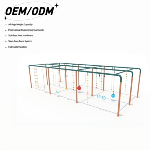 Equipo de Juegos Infantiles Personalizable para Exteriores, Multifuncional, <span class=keywords><strong>con</strong></span> Columpios, Estructura para Escalar y Barras de Mono para Parques de Diversiones - Product Image 1