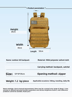 Sac à dos tactique imperméable personnalisé pour les sports de plein air, la randonnée et l'alpinisme, style sac de voyage tendance