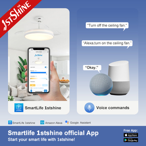 1stshine LED quạt trần DC động cơ có thể điều chỉnh ánh sáng có thể thu vào Blades 42 inch quạt trần với điều khiển từ xa - Product Image 6