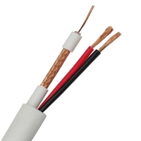 Câble d'alimentation Coaxial RG59 3 en 1 pour caméra de vidéosurveillance, dispositif de communication, 1 pièce