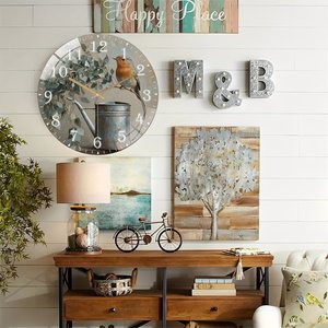 Horloge ronde en verre silencieuse personnalisée 30 cm, date/ininitiales personnalisées, design moderne pour la maison ou le bureau - Product Image 5