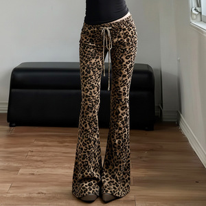 Pantalones acampanados <span class=keywords><strong>de</strong></span> cintura baja con estampado <span class=keywords><strong>de</strong></span> leopardo estilo Savage Girlfriend, pantalones <span class=keywords><strong>de</strong></span> invierno vintage personalizados <span class=keywords><strong>de</strong></span> estilo europeo americano 142 - Product Image 5