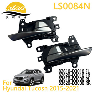Adili - Nuevas Manijas de Repuesto para Puertas Interiores LS0084N para Hyundai Tucson 2015-2021, de Plástico y Metal en Negro y Gris - Product Image 1