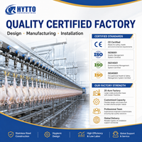 Équipement d'abattage de poulets de grande capacité pour une utilisation fiable capable de produire 2000 à 15000 poulets par heure avec certification CE