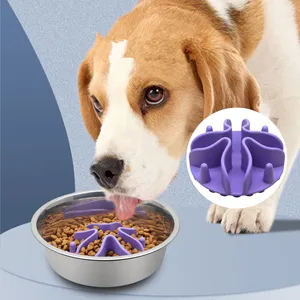 Noyal Dog Slow Feeder Bowl Non Slip Puzzle Bowl - Anti-Gulping Pet Slower Food Feeding Dishes - Interactive Bloat Stop Dog Bowls - Durable