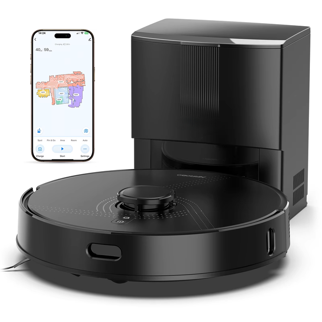 Smart Electric Vacuum Robot Mop 5000pa Lds Navigation Use Battery-powered Automatic Cleaning 75days Hands Free