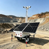 Remorque de surveillance solaire extérieure OEM avec câblage standard américain et prise 7 broches pour zones éloignées