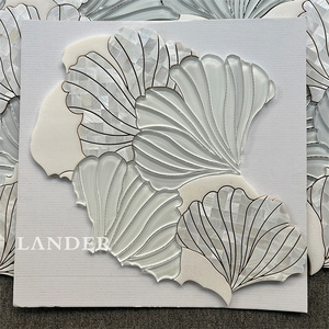 <span class=keywords><strong>Mosaïque</strong></span> de jet d'eau en forme de coquille en marbre blanc cristallin Lander Stone, nouveau design de jet d'eau pour la <span class=keywords><strong>cuisine</strong></span> et la salle de bain - Product Image 4