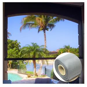 Fácil instalação permite fogo retardador anti inseto malha tela ao ar livre varanda durável piscina retrátil tela