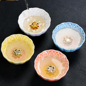 Tazza da tè in ceramica singola con petali personalizzati di energia magnetica Placcatura ionica per <span class=keywords><strong>amanti</strong></span> del tè - Product Image 3