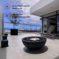 MEISU.CH Brasero d'extérieur en métal de luxe personnalisé pour terrasse, compatible bois/gaz/atomisation/électrique/alkohol