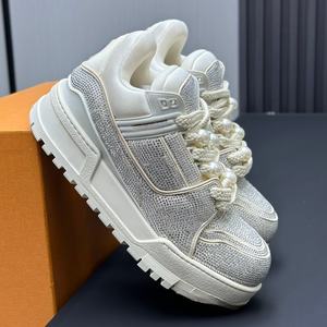 Best selling Trainer Casual Sports <b>Shoes</b> Luxury Designer Sneaker Pearl and Diamond Culture Versatile Board <b>Shoes</b> Women - Product Image 3