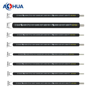 Aohua ul פלסטיק שחור 300v 80 ℃ 24awg 22awg 20awg 18awg 16awg 14awg 18awg 16awg 14awg כבל עמיד למים - Product Image 2