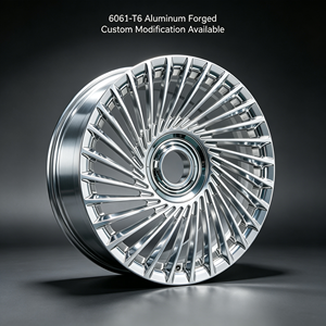 ล้อฟอร์จ 6061 T6 ขัดเงาสไตล์ยุโรปโบราณ รุ่น Retro Old Euro <span class=keywords><strong>VIP</strong></span> ลายหลายก้านแบบรัศมี ขนาด 19-22 นิ้ว สำหรับ S Class 7 Series LS  5x112 5x114.3 5x120 - Product Image 4