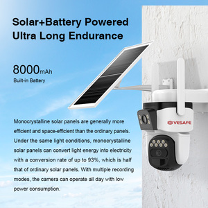 Vesafe okam Pro Wifi 4G PTZ thông minh aov ống kính kép năng lượng mặt trời ngoài trời cctv camera 6MP 2 ống kính màu đen 360 độ an ninh máy ảnh - Product Image 3