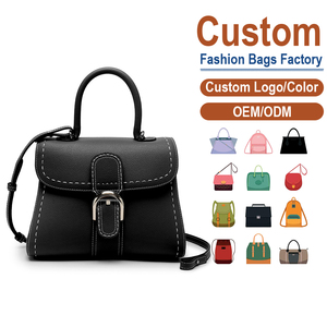 Genuine <b>Leather</b> Horseshoe Buckle Satchel, OEM/ODM Custom Factory, Women's Belgian-Style Crossbody Purse - Product Image 1