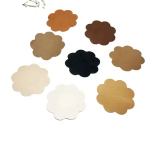 Heißer Verkauf Satin Flower Petal Shape Adhesive Bra Nippel lose Abdeckung in verschiedenen Hauttonen Einweg-Nippel pasteten für Frauen