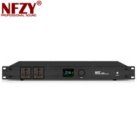 Séquenceur d'alimentation en métal NFZYS-108 LCD 10 voies Protection de filtre de gestion de l'alimentation numérique minuterie intelligente AC 220-240V MIDI
