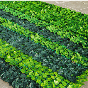 Clôture en feuilles artificielles vert foncé en plastique, prix d'usine, utilisée pour la décoration de balcon, cour, patio, jardin - Product Image 3