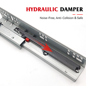 Chất lượng cao tủ bếp ba phần đầy đủ kéo ra theo dõi ẩn giảm xóc hỗ trợ dưới đệm Ngăn kéo trượt đường sắt - Product Image 3