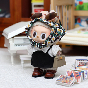 Ropa Universal para Muñecas Labubu Tercera Generación Qiuxiang, Conjunto de Tres Piezas Estilo Macaron, Atuendo para Muñeca de Vinilo - Product Image 2