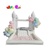 Maison de rebond blanche gonflable de toboggan aquatique de location de fête de mariage de haute qualité avec piscine à balles