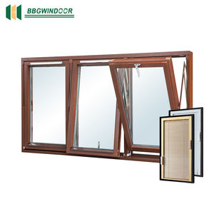 Fenêtre à battant moderne en aluminium Minetal avec design à persiennes orientables, fonction insonorisante, quincaillerie en acier inoxydable - Product Image 1