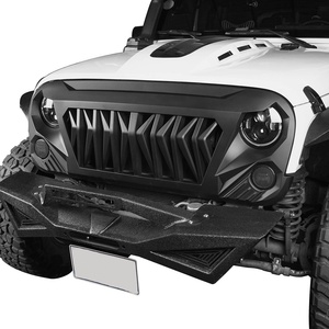 Protecteur de prévention des collisions de pare-chocs avant <span class=keywords><strong>Grille</strong></span> d'insertion de maille Grilles de voiture pour Jeep Wrangler JK Remplacer - Product Image 6