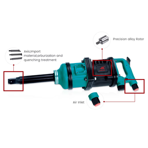 Clé à choc pneumatique pour camion lourd avec entraînement par roue, <span class=keywords><strong>1</strong></span> pouce, 4800 N.m, avec personnalisation OEM - Product Image 2