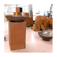 Foyer de Camping en acier Corten personnalisé, pour barbecue robuste, Style rouillée, bol pour BBQ de Camping en plein air