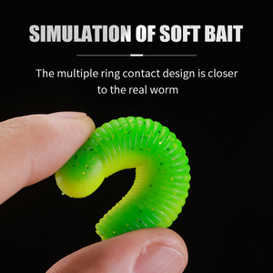 LUSHAZER 10/20pc Iscas Vara Macia PVC Verme 4cm 5cm Isca De Pesca para Baixo Carpa Trovão Peixe Silicone Pesca Isca Isca Artificial - Product Image 4