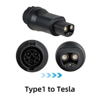 Adaptateur de chargeur de voiture électrique AC de type 1 à Tesla IP65 16A-32A, nouvelle longueur personnalisée, 110v-250v