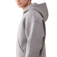 Sweat à capuche zippé personnalisé pour homme, coupe courte, coupe régulière, en tissu épais de haute qualité, idéal pour l'hiver
