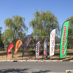 Aozhan Promotional Advertising Custom Personalized Design Double Side Printing Beach Flag Banner Feather Flag