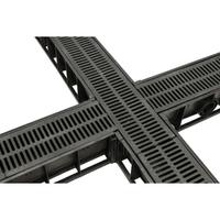 Gouttière de drainage en plastique noir en forme de U avec couvercle Système de drainage HDPE léger