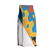 Sachet de café noir mat personnalisé de haute qualité avec logo, scellé sur huit côtés, résistant à l'humidité, portable, à fond plat, pour aliments, lait, gelée
