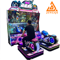 Machine de jeu d'arcade à monnayeur à deux écrans, dynamique, type moto et voiture de course, pour 2 joueurs, usage intérieur, équipement de divertissement pour enfants et adultes