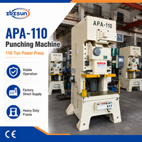 Presse à poinçonner pneumatique automatique de haute précision Zhongshun 110 tonnes, moteur haute efficacité, châssis en C pour le poinçonnage de tôles