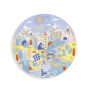Assiette Plate Ronde Rétro Luxe Léger 8/10/12 pouces en Porcelaine Fine Haut de Gamme pour l'Inauguration de la Maison - Product Image 5