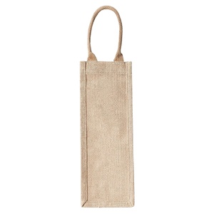 OEM venta al por mayor Tote Negro Natural logotipo personalizado Imprimir Ecológico Montpellier Yute Wine Carrier Lino Arpillera Yute Bag JTB006 - Product Image 3