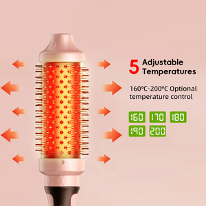Outil de coiffure de curling multifonctionnel professionnel brosse à cheveux ronde ionique infrarouge incurvée chauffée avec arrêt automatique - Product Image 3