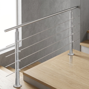 DECOR Modern Outdoor Stainless Steel Rod <b>Threading</b> Column Handrail and Railing for Staircase - Product Image 3