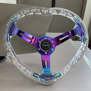 <span class=keywords><strong>Volant</strong></span> de course JDM en forme de cœur avec <span class=keywords><strong>volant</strong></span> de course sport en acrylique néochrome, <span class=keywords><strong>volant</strong></span> à bulles rose - Product Image 4