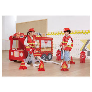 Vente en gros de jeu de rôle <span class=keywords><strong>pompier</strong></span> personnalisé Ensemble parc d'attractions intérieur avec <span class=keywords><strong>camion</strong></span> de <span class=keywords><strong>pompier</strong></span> en bois et acier en fibre de verre pour - Product Image 1