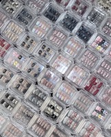 Faux Ongles à Presser 30 Pièces Vente en Gros Logo Personnalisé Couverture Complète ABS Amande Cercueil French Cat Eye Dégradé Kit Nail Art Fournisseur